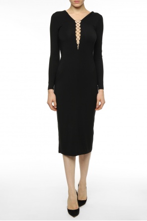 Lace-up collar dress, zdjęcie 2 Lace-up collar dress od T by Alexander Wang